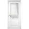 Межкомнатная дверь эмаль Дверцов Алькамо 2 RAL 9003 остеклённая