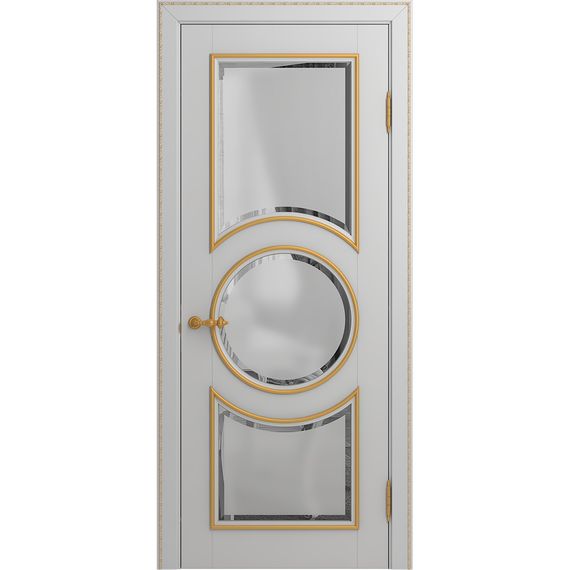 Межкомнатная дверь массив бука Viporte Лацио Амбиенте аворио патина золото остекление 3