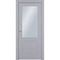 Межкомнатная дверь эмаль Ofram Классика 2 RAL 7047 остеклённая