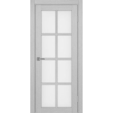 Межкомнатная дверь экошпон Турин 541.2222 серый дуб остеклённая