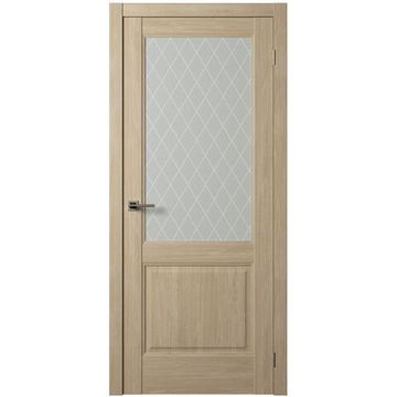 Межкомнатная дверь экошпон Нова 4 дуб натуральный остеклённая