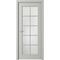 Фото межкомнатной двери эмаль Классика 5 серая остеклённая