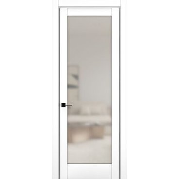 Межкомнатная дверь керамик NC 8 снежный остеклённая