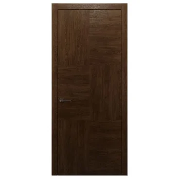 Межкомнатная дверь массив дуба Alvero Флэт-III орех глухая
