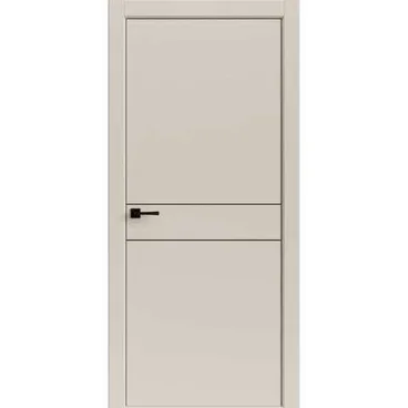 Межкомнатная дверь Light Geometry 4309 лофт бежевый кромка ABS чёрная глухая