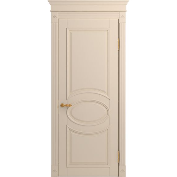 Межкомнатная дверь массив бука Viporte Лацио ваниль глухая