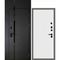 Входная дверь с фальшфрамугой Сити-1Ф панель фрезерованная PR-197 белая