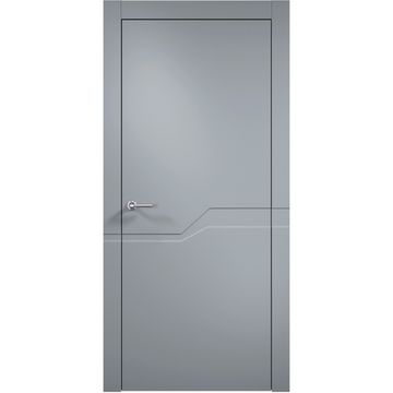 Межкомнатная дверь эмаль Дверцов Тиволи 5 RAL 7047 глухая