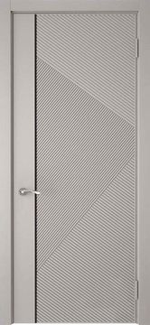 Межкомнатная дверь экошпон Графика 8 эмалекс серый глухая