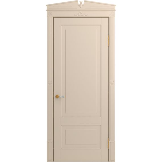 Межкомнатная дверь массив бука Viporte Бьелла ваниль глухая