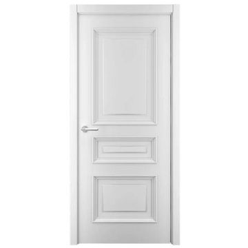 Межкомнатная дверь эмаль Багет 3 белая глухая