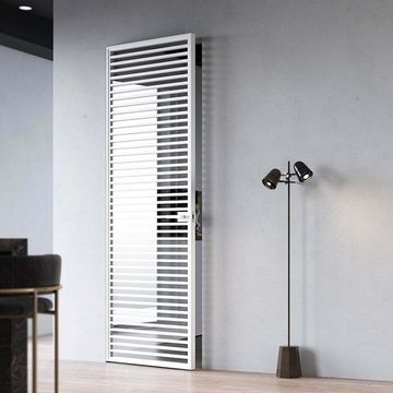 Межкомнатная алюминиевая дверь в скрытом коробе Loft-S 11 стекло бесцветное прозрачное