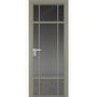 Межкомнатная алюминиевая дверь 8AG никель матовый остеклённая