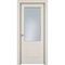 Межкомнатная дверь эмаль Паспарту-2 латте остеклённая