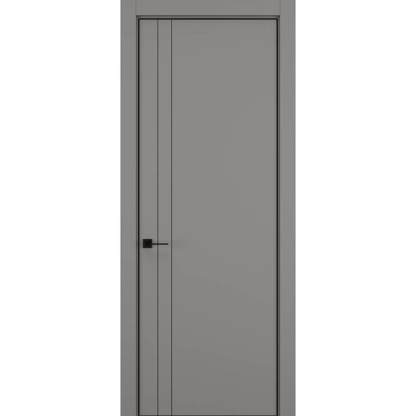 Фото межкомнатной двери керамик MN 4 серый глухая