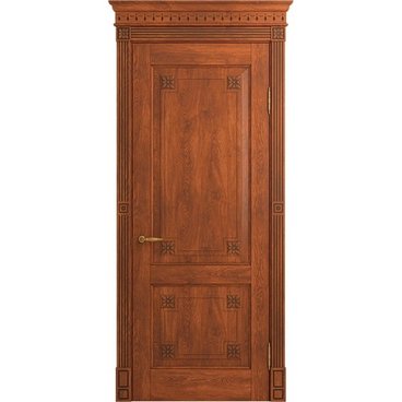 Межкомнатная дверь массив дуба Флоренция коньяк глухая