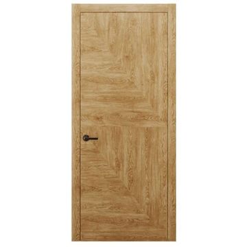 Межкомнатная дверь массив дуба Alvero Флэт-VI дуб натуральный глухая