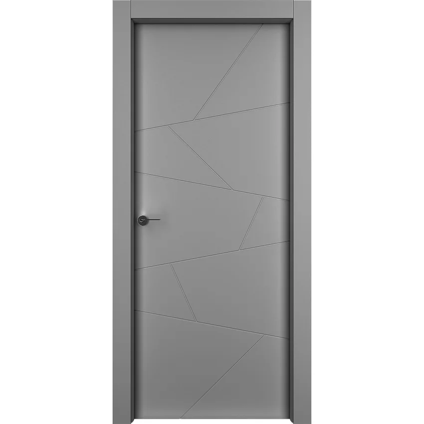 Межкомнатная дверь эмаль Ofram Энигма серая глухая