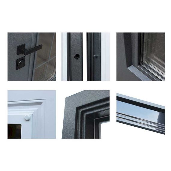 Входная уличная дверь Titanium с окном