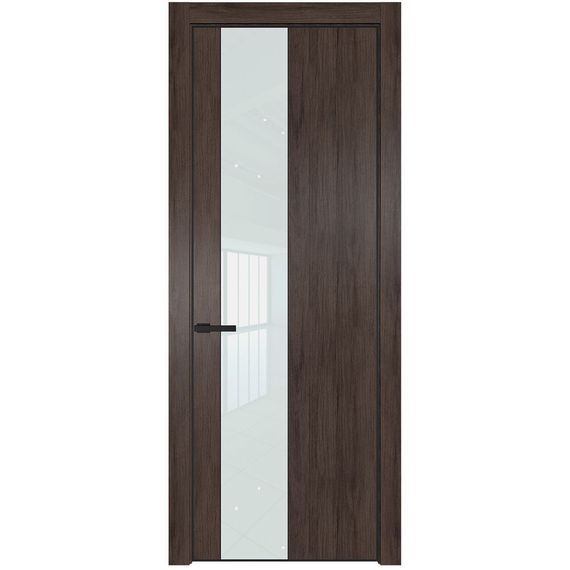 Межкомнатная дверь 19NA дуб тобакко остеклённая