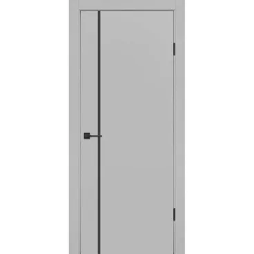 Межкомнатная дверь экошпон ДП-46.11 gray silk глухая