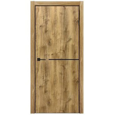 Межкомнатная дверь Секунда дуб болтон кромка ABS чёрная