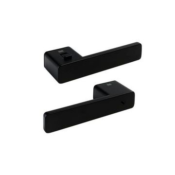 Дверная ручка со встроенным фиксатором R8 ONE чёрная матовая