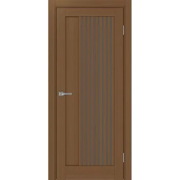 Межкомнатная дверь экошпон Турин 544.12 орех остеклённая