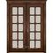 Фото двери Лондон 2 античный орех распашная двустворчатая со стеклом