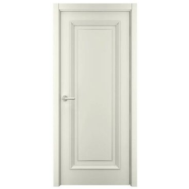 Межкомнатная дверь эмаль Багет 1 слоновая кость глухая
