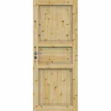 Финская дверь с четвертью массив сосны Традиция прозрачный лак глухая