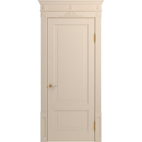Межкомнатная дверь массив бука Viporte Бьелла ваниль глухая