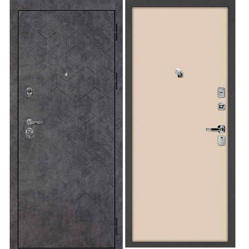 Входная дверь Тетра-126 панель гладкая бежевая