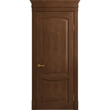 Межкомнатная дверь массив дуба Viporte Классика 2 кофе глухая