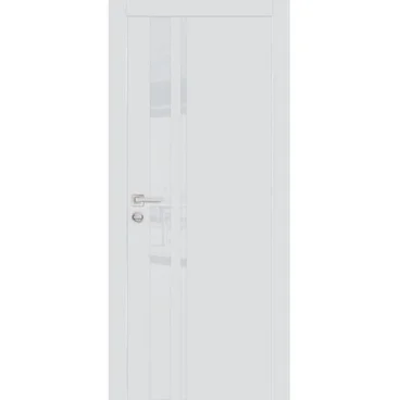 Межкомнатная дверь экошпон Profilo Porte PX-16 агат с алюминиевой кромкой с 4-х сторон стекло Lacobel лунный