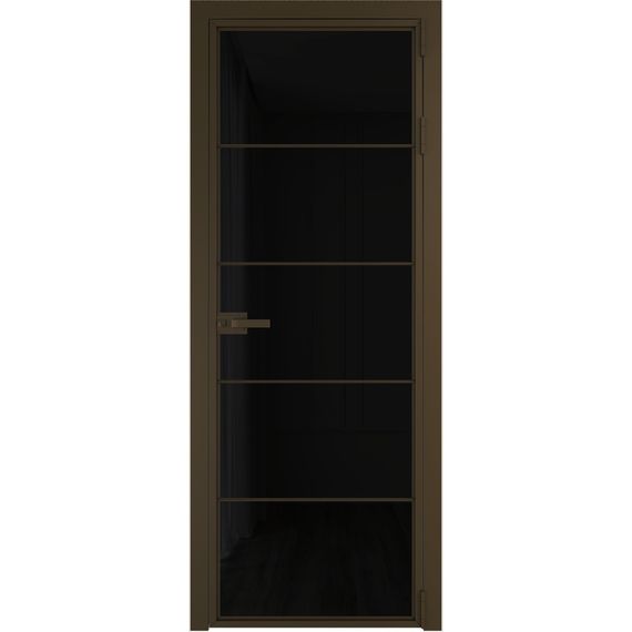 Алюминиевая межкомнатная дверь 5AХ деорэ остеклённая