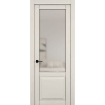 Межкомнатная дверь керамик NC 4 жемчужный остеклённая