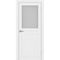 Межкомнатная дверь экошпон Турин 520.211 белый лёд остеклённая