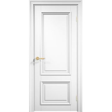 Межкомнатная дверь эмаль Дверцов Болонья цвет сигнальный белый RAL 9003 глухая