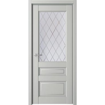 Межкомнатная дверь Эрмитаж 2 винил платина со стеклом