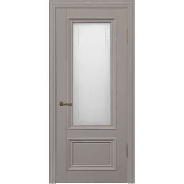 Межкомнатная дверь экошпон Алтай 802 barhat grey остеклённая