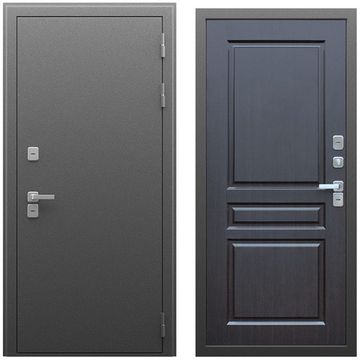 Входная уличная дверь Сибирь венге внутри