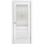 Межкомнатная дверь экошпон Luxor ЛУ-52 белая остеклённая