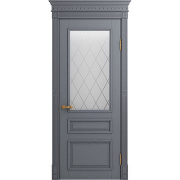 Межкомнатная дверь массив бука Viporte Рим тауп остеклённая