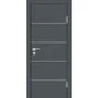 Фото межкомнатной двери экошпон Profilo Porte P-12 графит глухая кромка ABS в цвет полотна