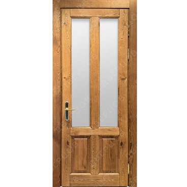 Межкомнатная дверь массив дуба с сучком Дверцов Авиано остеклённая венге