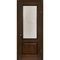 Межкомнатная дверь шпон Прага миланский орех остеклённая