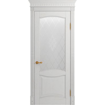 Межкомнатная дверь массив дуба Viporte Классика 2 аворио остеклённая