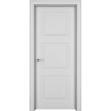 Межкомнатная дверь эмаль Ofram Паспарту 33 белая глухая