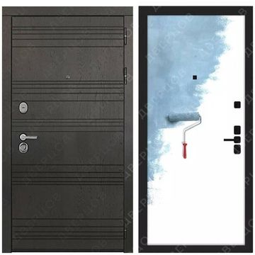 Входная дверь Министр ПВХ горький шоколад панель МДФ под покраску